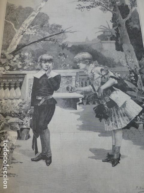 Kunst: ADAN Y EVA ANTIGUO GRABADO XILOGRAFICO XILOGRAFIA 1883