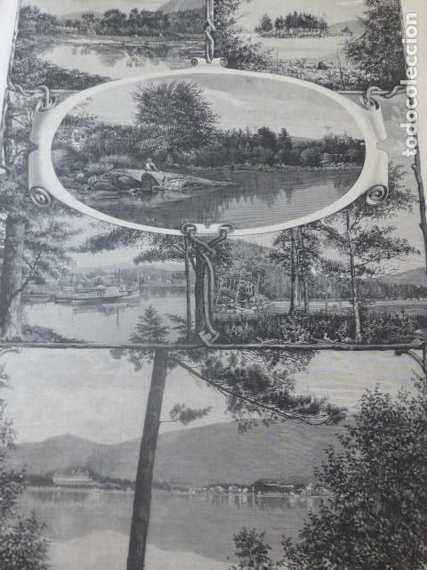 Art: LAGO JORGE ESTADOS UNIDOS ANTIGUO GRABADO XILOGRAFICO XILOGRAFIA 1883