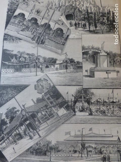 Arte: LA HABANA FIESTAS DE LA CARIDAD EN HONOR A LOS CATALANES ANTIGUO GRABADO XILOGRAFICO XILOGRAFIA 1884