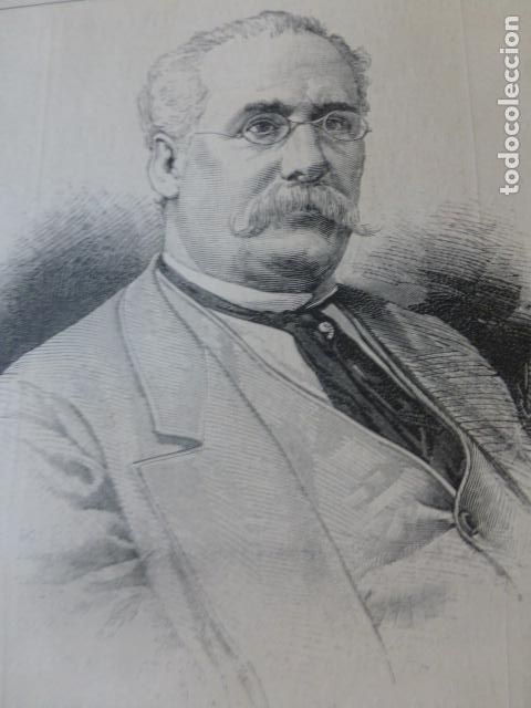 Arte: TEODORO GUERRERO LITERATO DISTINGUIDO ANTIGUO GRABADO XILOGRAFICO XILOGRAFIA 1884