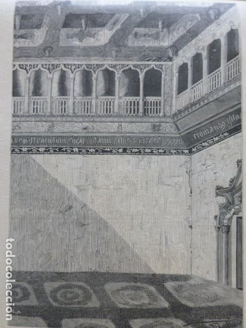 Art: ZARAGOZA DETALLE DE LA ALJAFERIA GRABADO XILOGRAFICO XILOGRAFIA 1878