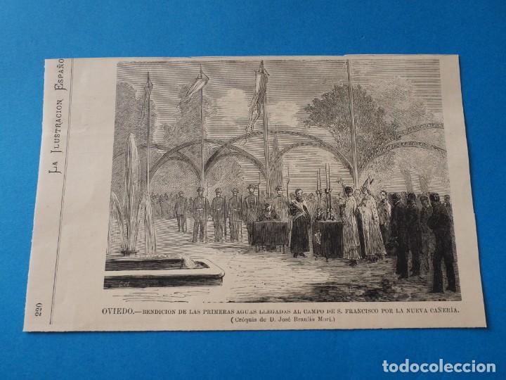 Arte: XILOGRAFIA: OVIEDO. BENDICI&Oacute;N DE LAS PRIMERAS AGUAS LLEGADAS AL CAMPO - Foto 1