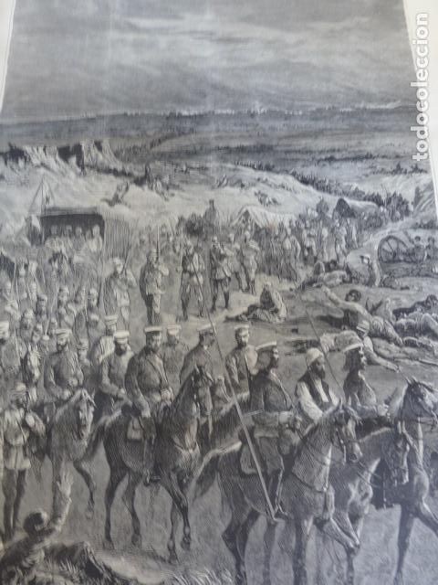 Art: GUERRA DE ORIENTE RUSIA BULGARIA ANTIGUO GRABADO XILOGRAFICO XILOGRAFIA 1877