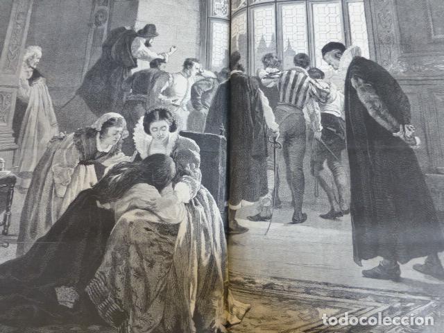 Art: LA JORNADA DE SAN BARTOLOME EN PARIS ANTIGUO GRABADO XILOGRAFICO XILOGRAFIA 1877