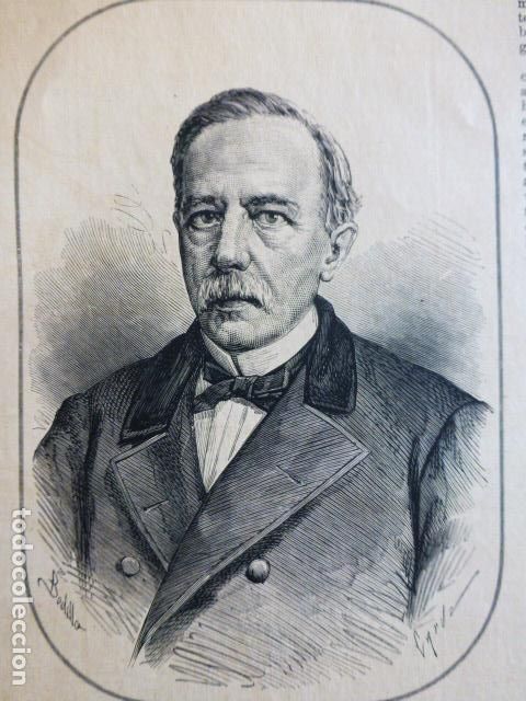 Arte: JOSE DE OLOZAGA MONTE DE PIEDAD MADRID ANTIGUO GRABADO XILOGRAFICO XILOGRAFIA 1877