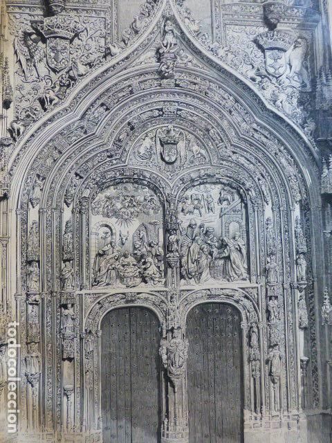 Arte: SALAMANCA PORTADA PRINCIPAL DE LA CATEDRAL ANTIGUO GRABADO XILOGRAFICO XILOGRAFIA 1878