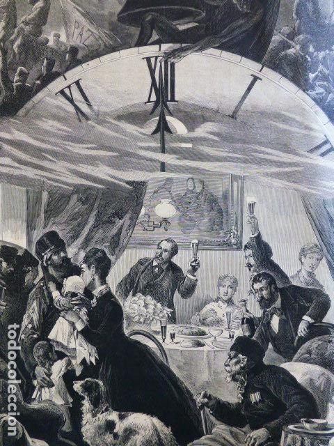 Arte: A&Ntilde;O NUEVO POR PEREA GRABADO XILOGRAFICO XILOGRAFIA 1876