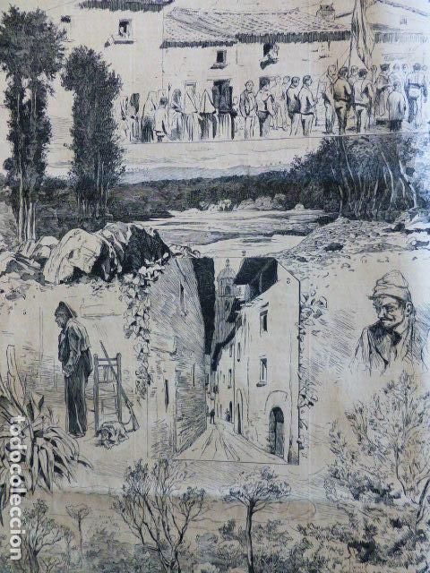 Kunst: CATALU&Ntilde;A EL VALL&Eacute;S BREDA GANDESA MONTSENY GRABADO XILOGRAFICO XILOGRAFIA 1876