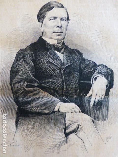 Art: ANTONIO LOPEZ MARQUES DE COMILLAS GRABADO XILOGRAFICO XILOGRAFIA 1876