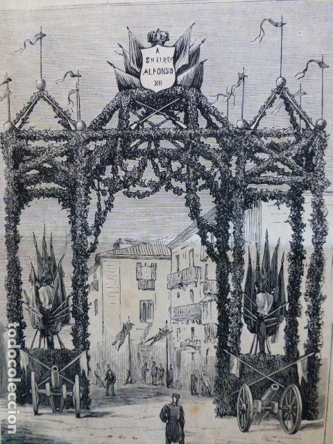 Art: SANTANDER FIN GUERRA ARCO GRABADO XILOGRAFICO XILOGRAFIA 1876