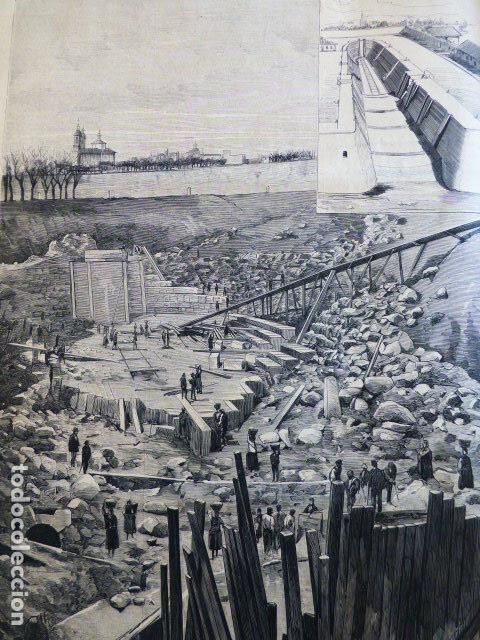 Art: EL FERROL LA CORU&Ntilde;A ARSENAL DIQUE DE LA CAMPANA CONSTRUCCION GRABADO XILOGRAFICO XILOGRAFIA 1876