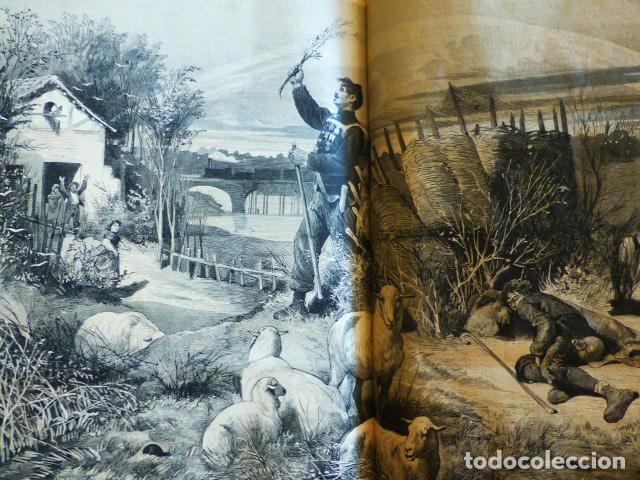 Arte: PAZ Y TRABAJO GRABADO XILOGRAFICO XILOGRAFIA 1876