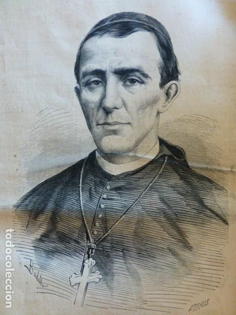 Arte: NARCISO MARTINEZ OBISPO DE SALAMANCA GRABADO XILOGRAFICO XILOGRAFIA 1876