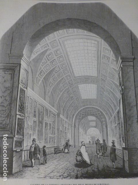 Art: MADRID REAL MUSEO DE PINTURA ANTIGUO GRABADO XILOGRAFICO XILOGRAFIA 1858