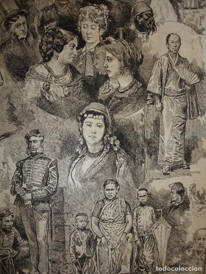 Arte: EXPOSICION DE 1978.TIPOS EXTRANJEROS. A&Ntilde;O1879 - Foto 1