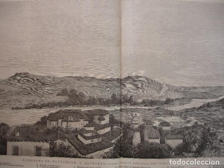 Arte: PANORAMA DE RUSTCHUCK Y GIURGEVO .A&Ntilde;O 1879 - Foto 1