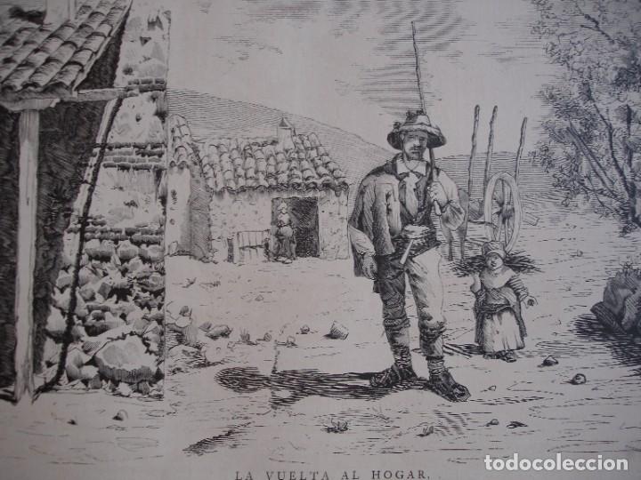 Arte: LA VUELTA AL HOGAR .A&Ntilde;O 1879 - Foto 1