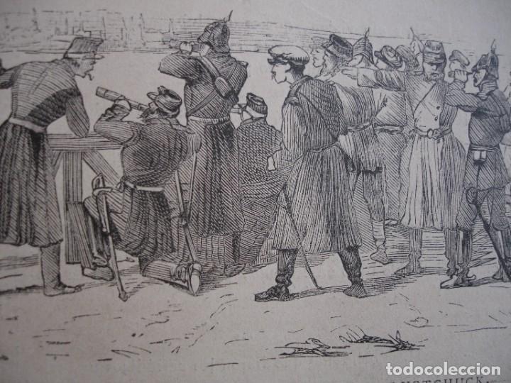 Arte: RUSOS OBSERVANDO BOMBARDEO DE RUSTCHUCK .A&Ntilde;O 1879 - Foto 1