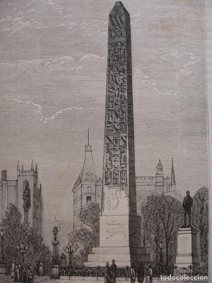Arte: OBELISCO DE CLEOPATRA .A&Ntilde;O 1879 - Foto 1