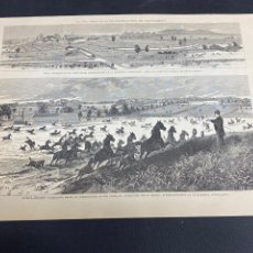 Arte: XILOGRAFÍA. CRÍA DE CABALLOS EN ESTADOS UNIDOS. JOBSTOWN, NUEVA JERSEY. 39X27 CM. 1879