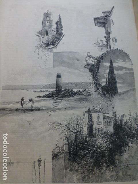 Kunst: ZARAGOZA VISTAS DE ATECA CALATAYUD Y FRANCIA GRABADO XILOGRAFICO XILOGRAFIA 1885