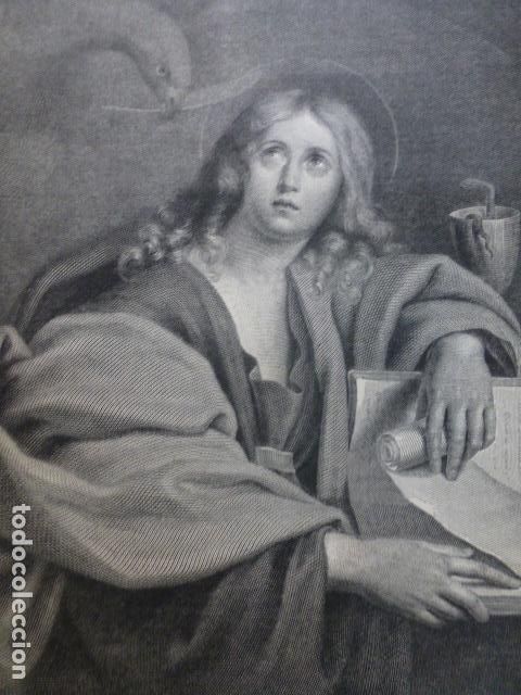 Kunst: SAN JUAN EVANGELISTA ZAMPIERI GRABADO XILOGRAFICO XILOGRAFIA 1885