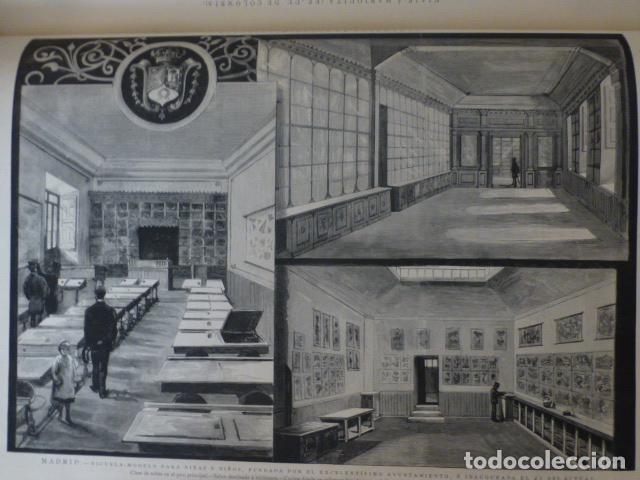 Arte: MADRID ESCUELAS MODELOS PARA NI&Ntilde;AS Y NI&Ntilde;OS GRABADO XILOGRAFICO XILOGRAFIA 1885