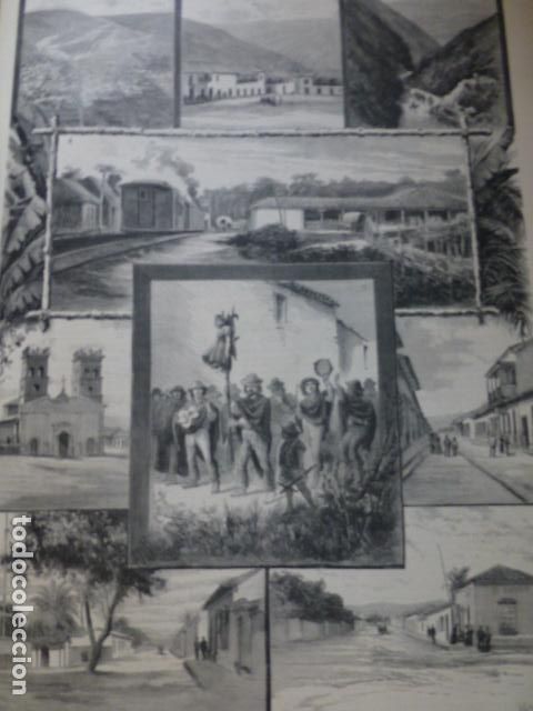 Kunst: COLOMBIA DE PAMPLONA A CUCUT&Aacute; GRABADO XILOGRAFICO XILOGRAFIA 1885