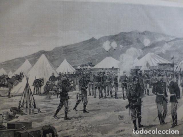 Kunst: RUMELIA ORIENTAL CAMPAMENTO SERBIO GRABADO XILOGRAFICO XILOGRAFIA 1885