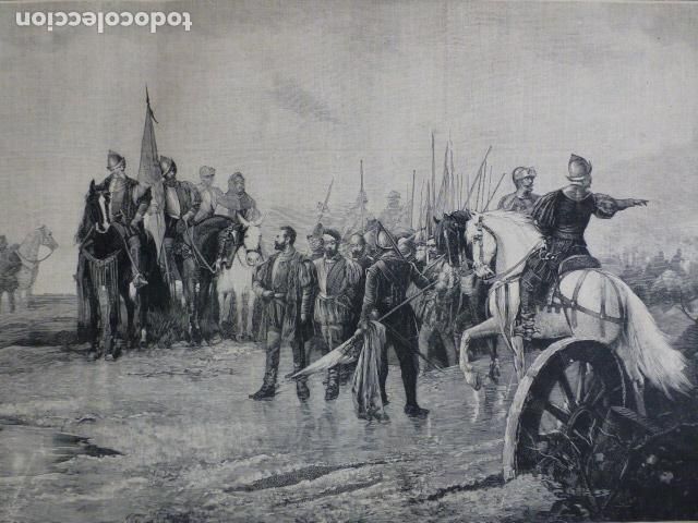 Kunst: BATALLA DE VILLALAR VALLADOLID ANTIGUO GRABADO XILOGRAFICO XILOGRAFIA 1887