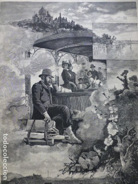 Kunst: EN BUSCA DE ASUNTO PARA UN CUADRO ANTIGUO GRABADO XILOGRAFICO XILOGRAFIA 1887