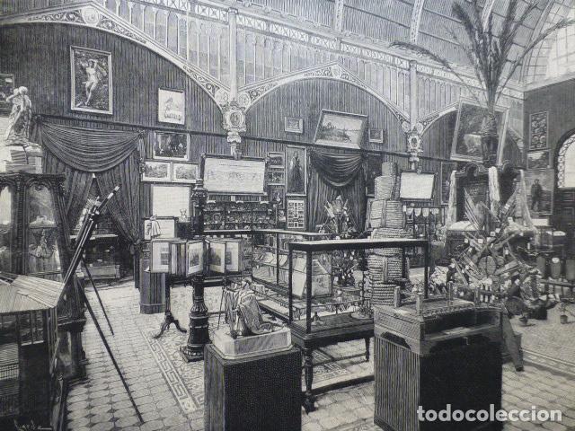 Kunst: MADRID EXPOSICION DE FILIPINAS ANTIGUO GRABADO XILOGRAFICO XILOGRAFIA 1887