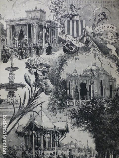 Kunst: VALENCIA LA FERIA ANTIGUO GRABADO XILOGRAFICO XILOGRAFIA 1887