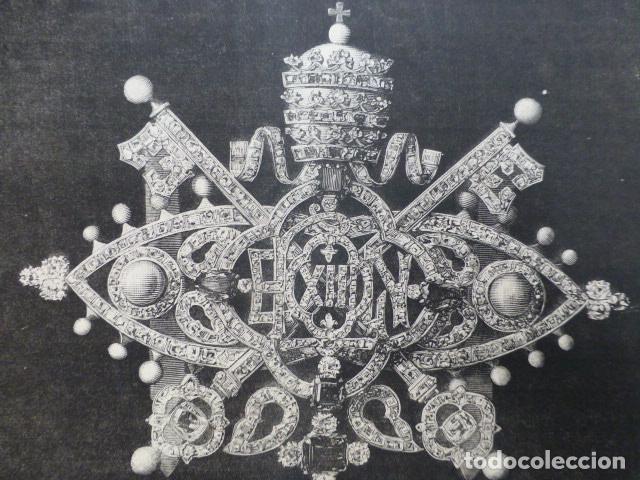 Kunst: JUBILEO DEL PAPA LEON XIII ANTIGUO GRABADO XILOGRAFICO XILOGRAFIA 1887