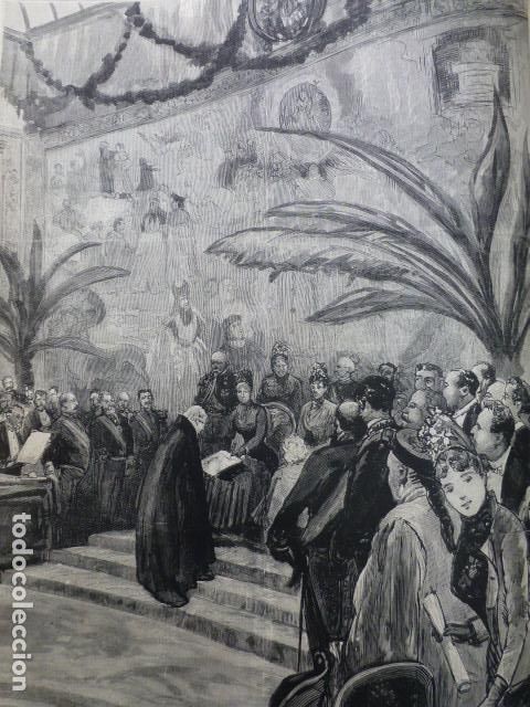 Kunst: MADRID EXPOSICION DE FILIPINAS ANTIGUO GRABADO XILOGRAFICO XILOGRAFIA 1887