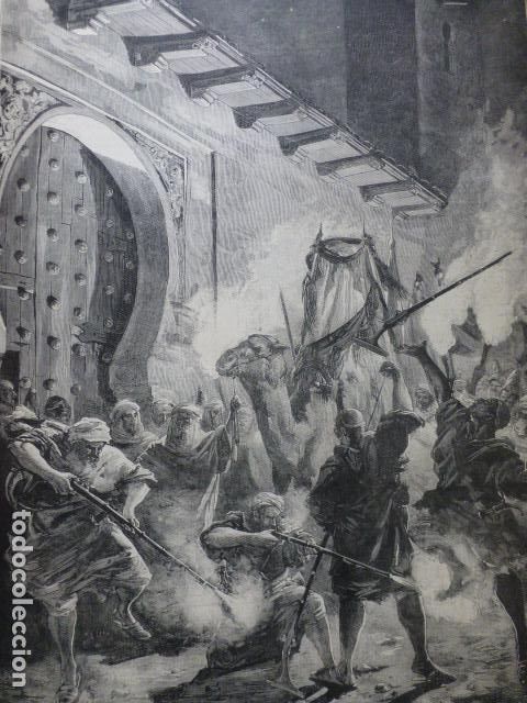 Kunst: MARRUECOS CEREMONIAS NUPCIALES ANTIGUO GRABADO XILOGRAFICO XILOGRAFIA 1887