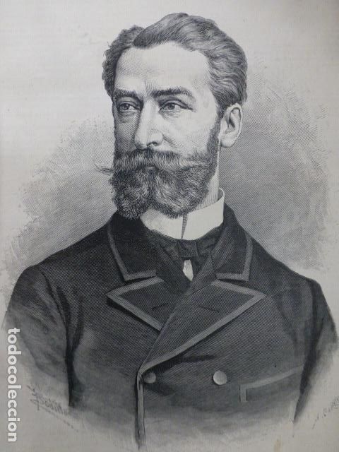 Kunst: SADI CARNOT PRESIDENTE DE FRANCIA ANTIGUO GRABADO XILOGRAFICO XILOGRAFIA 1887