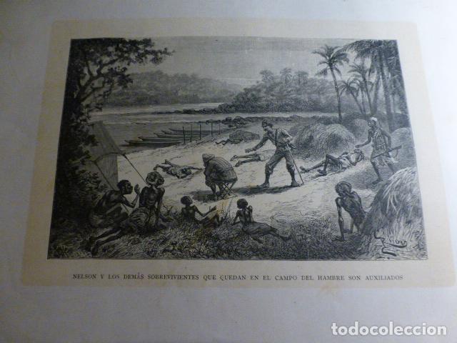 Kunst: EXPEDICION A AFRICA DE STANLEY ANTIGUA XILOGRAFIA SIGLO XIX