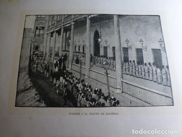 Kunst: EXPEDICION A AFRICA DE STANLEY ANTIGUA XILOGRAFIA SIGLO XIX