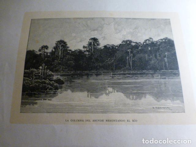 Kunst: EXPEDICION A AFRICA DE STANLEY ANTIGUA XILOGRAFIA SIGLO XIX