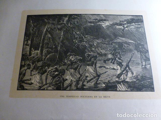 Kunst: EXPEDICION A AFRICA DE STANLEY ANTIGUA XILOGRAFIA SIGLO XIX