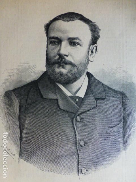 Arte: EMILIO LESTELLIER TENOR TEATRO REAL DE MADRID ANTIGUA XILOGRAFIA GRABADO XILOGRAFICO 1882