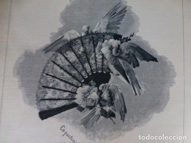 Arte: MEDALLON BOUDOIR DE LA CONDESA DE VILLAGONZALO ANTIGUA XILOGRAFIA GRABADO XILOGRAFICO 1882