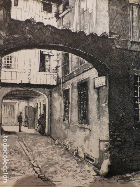 Art: ROMA CASA DE POETA METASTASIO ANTIGUA XILOGRAFIA GRABADO XILOGRAFICO 1882