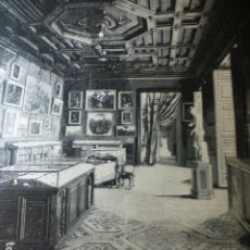 Arte: MADRID PALACIO DE LIRIA SALON DE VITRINAS GRABADO XILOGRAFICO XILOGRAFIA 1892. Lote 325097333