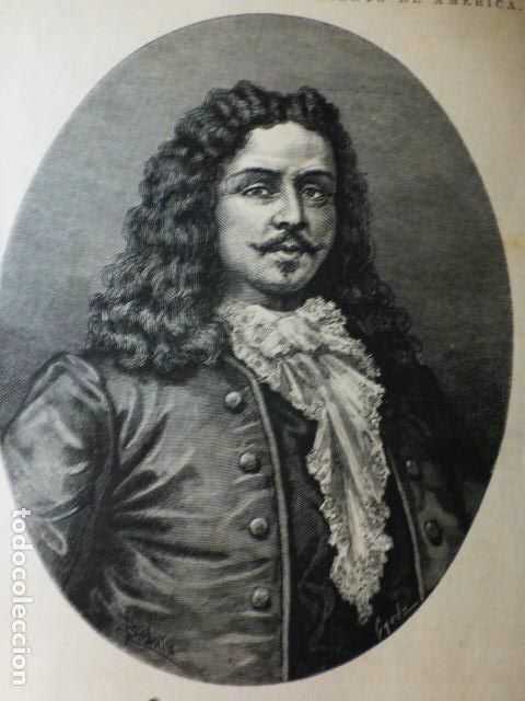 Arte: BRUNO DE ZABALA FUNDADOR DE MONTEVIDEO URUGUAY GRABADO XILOGRAFICO XILOGRAFIA 1892