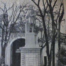 Arte: SEVILLA MONUMENTO A CRISTOBAL COLON GRABADO XILOGRAFICO XILOGRAFIA 1892. Lote 325099638