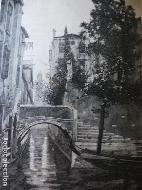 Art: VENECIA AL ALBA GRABADO XILOGRAFICO XILOGRAFIA 1892