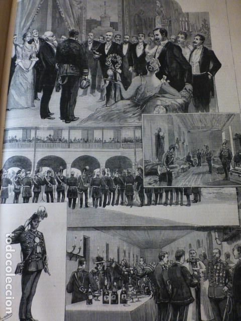 Kunst: MADRID BANDA DE MUSICA MILITAR MEXICANA GRABADO XILOGRAFICO XILOGRAFIA 1892