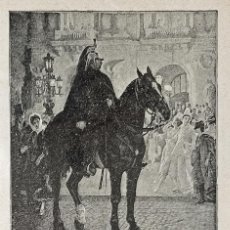Arte: MASCARADA PARISIENSE - CUADRO DE BEALLE - GRABADO XILOGRÁFICO XILOGRAFÍA 1890. Lote 339843413